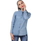 Womens Denim Solid Casual Collared Neck Shirt 